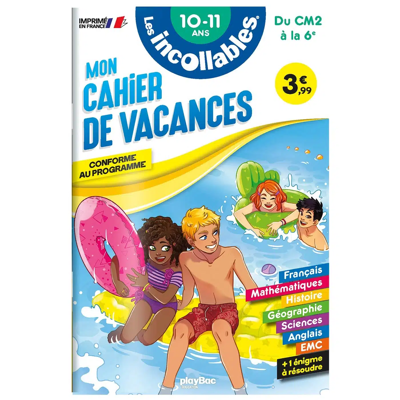 Cahier de vacances 2024 - Les incollables - CM2 à 6e - 10/11 ans